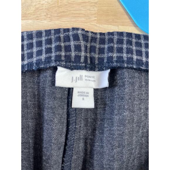 J. Jill slacks pants trousers women's medium (see notes) gray checked on black - Picture 7 of 15